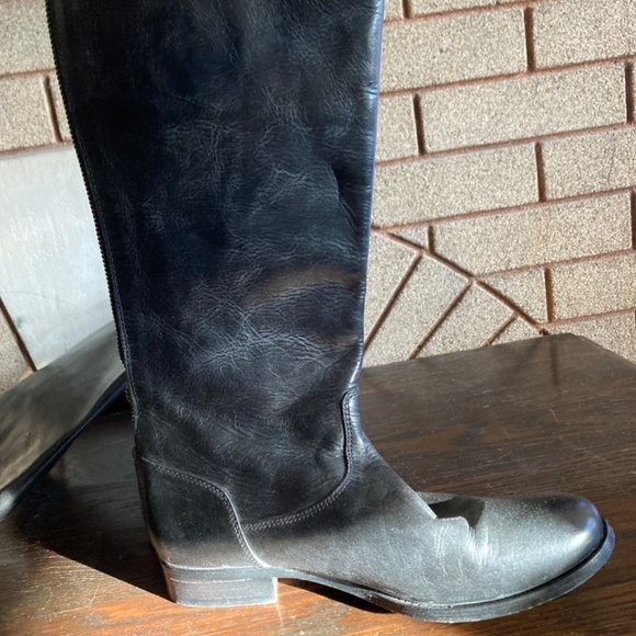 Frye Black Leather Back Zip Riding Boots Women’s Size 7.5 Excellent Condition! - Picture 7 of 12